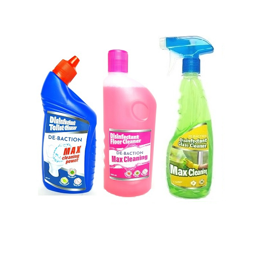 Combo Disinfectant Floor Toilet Glass Cleaner Liquid500 ML DeBaction